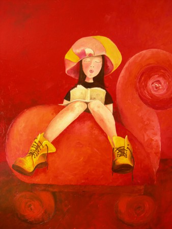 Les brodequins jaunes - 81x100 -